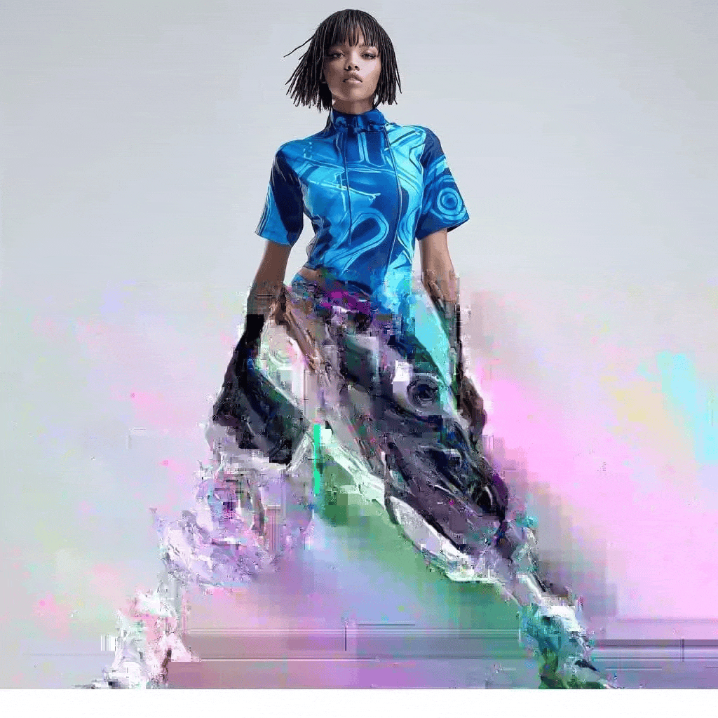 Secondary animated glitch art visual
